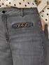 Cropped-Jeans mit weitem Bein und grauer Waschung image number 2