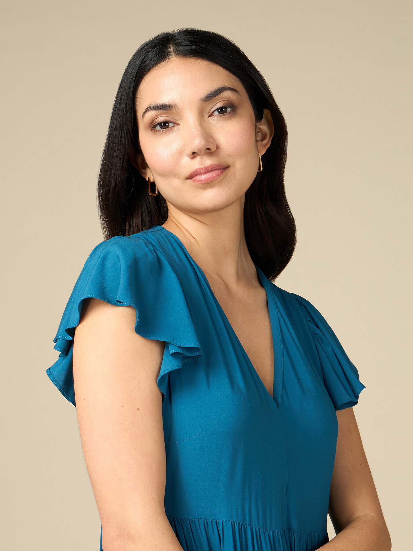 Vestito lungo in viscosa image number 2