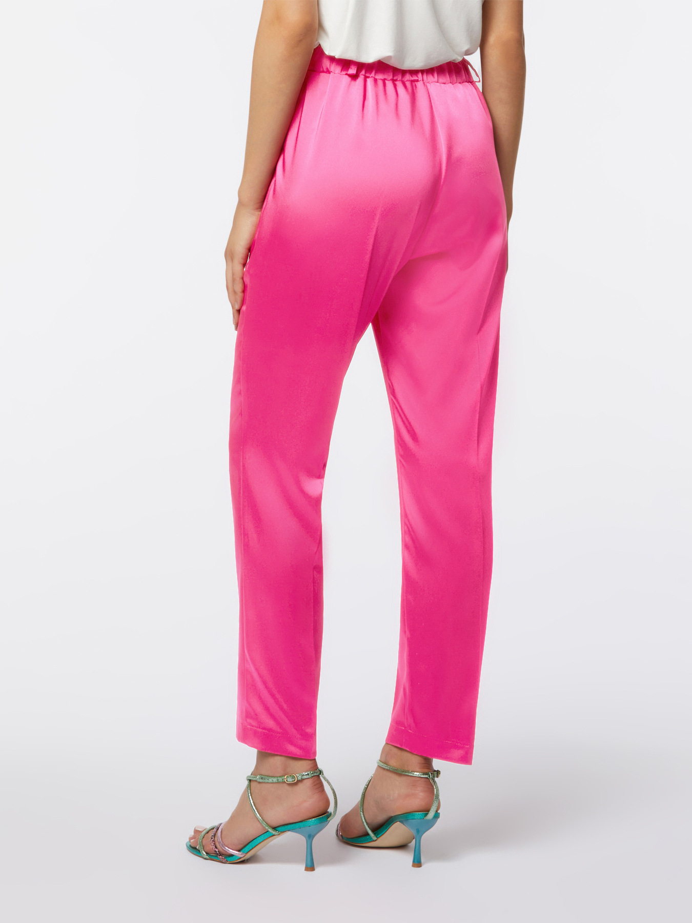 Pantaloni sartoriali in raso image number 1