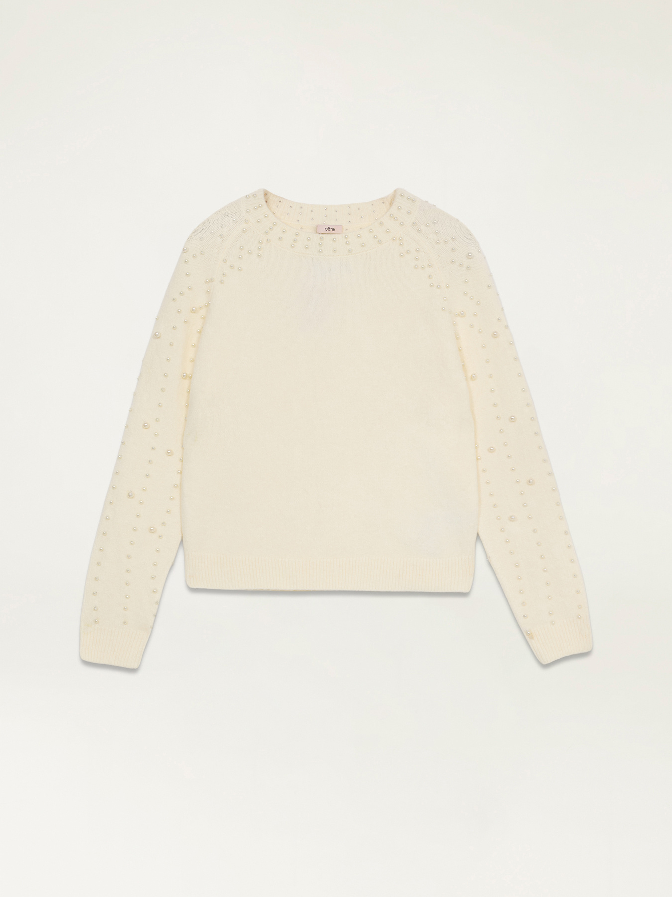 Pullover mit Rundhalsausschnitt und Perlenstickerei image number 3