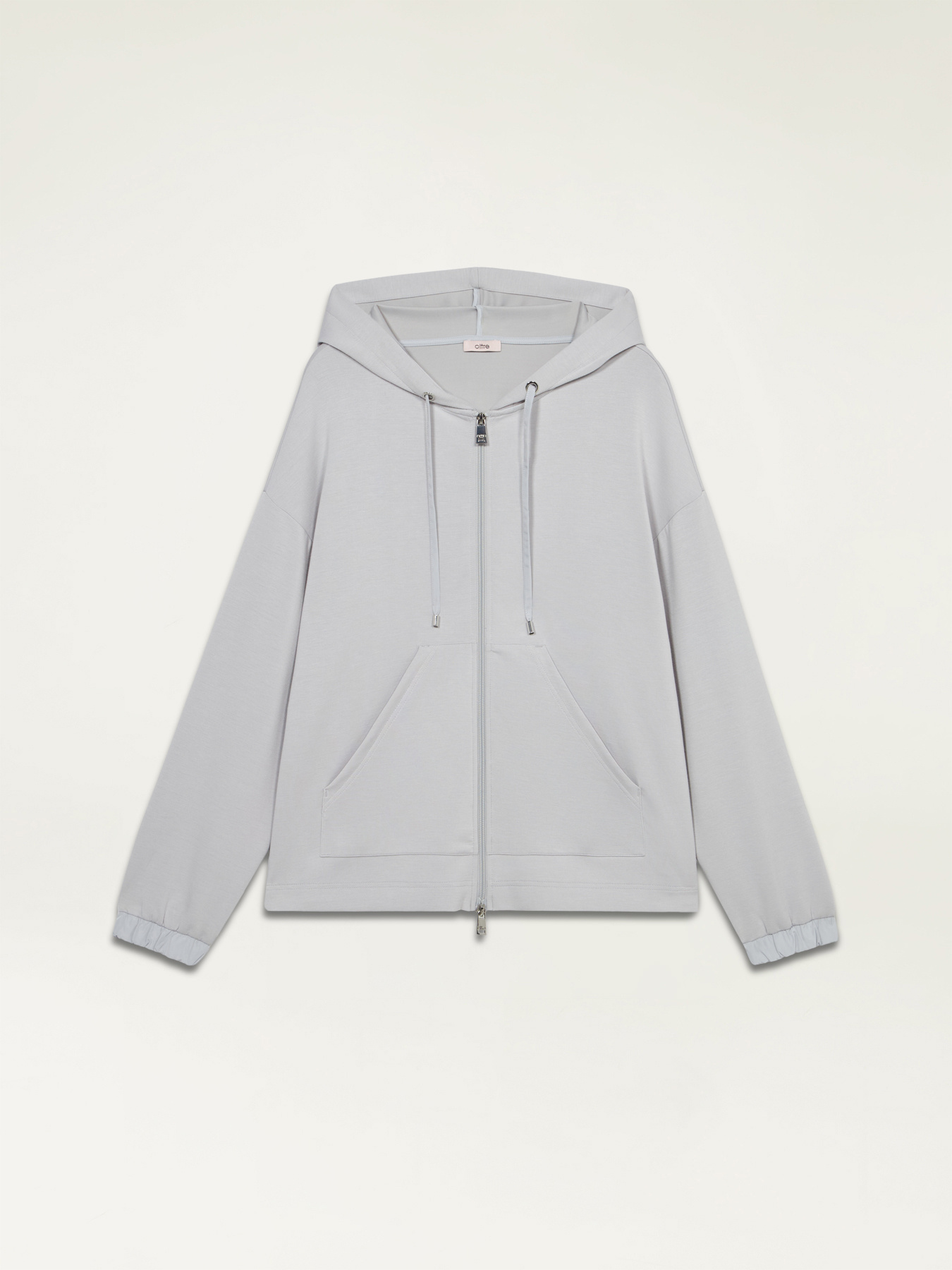 Felpa soft touch con zip e cappuccio image number 3