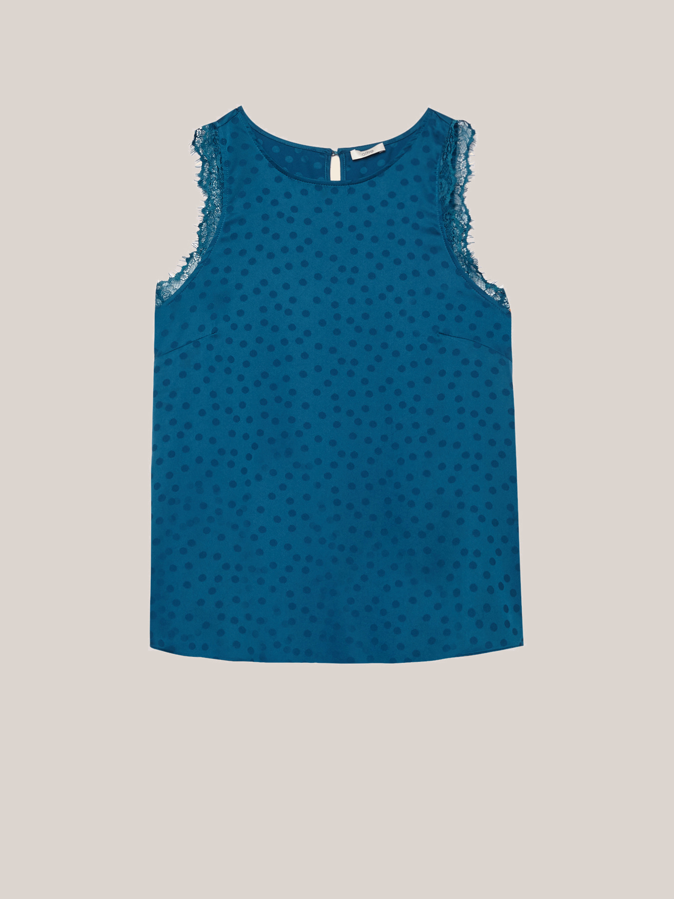 Polka dot pattern jacquard top image number 3