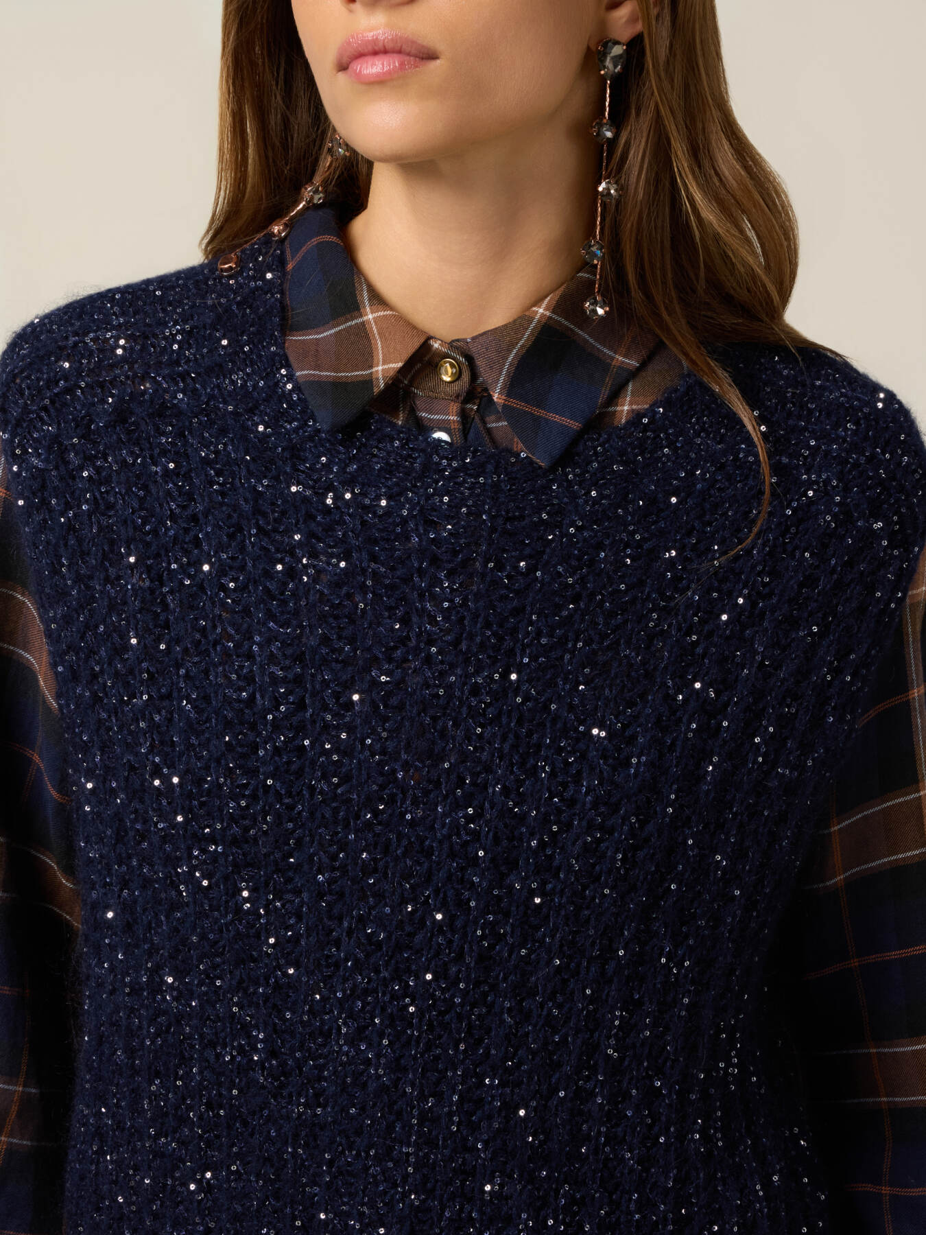 Mixed mohair vest with sequins image number 2