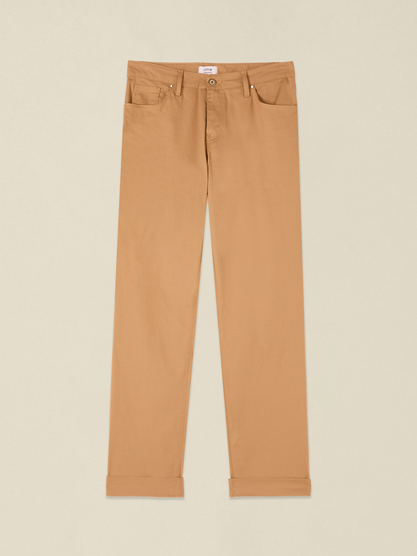 Chinos en gabardine m&eacute;lang&eacute;e coton image number 4