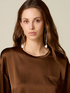Boxy blouse in viscose satin image number 2