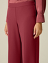 Wide-leg palazzo pants in crepe fabric image number 2