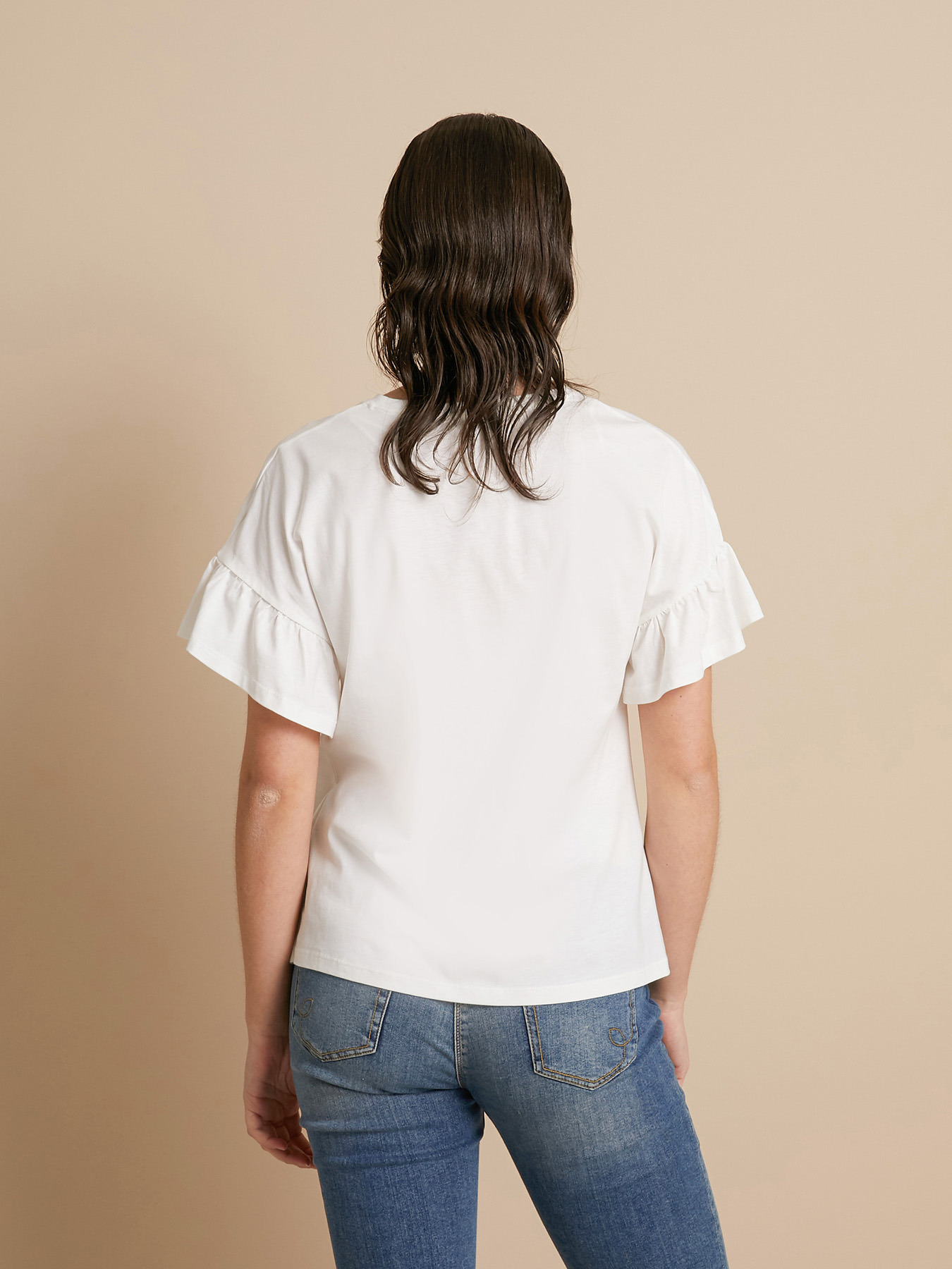 T-shirt stampata con maniche scampanate image number 1