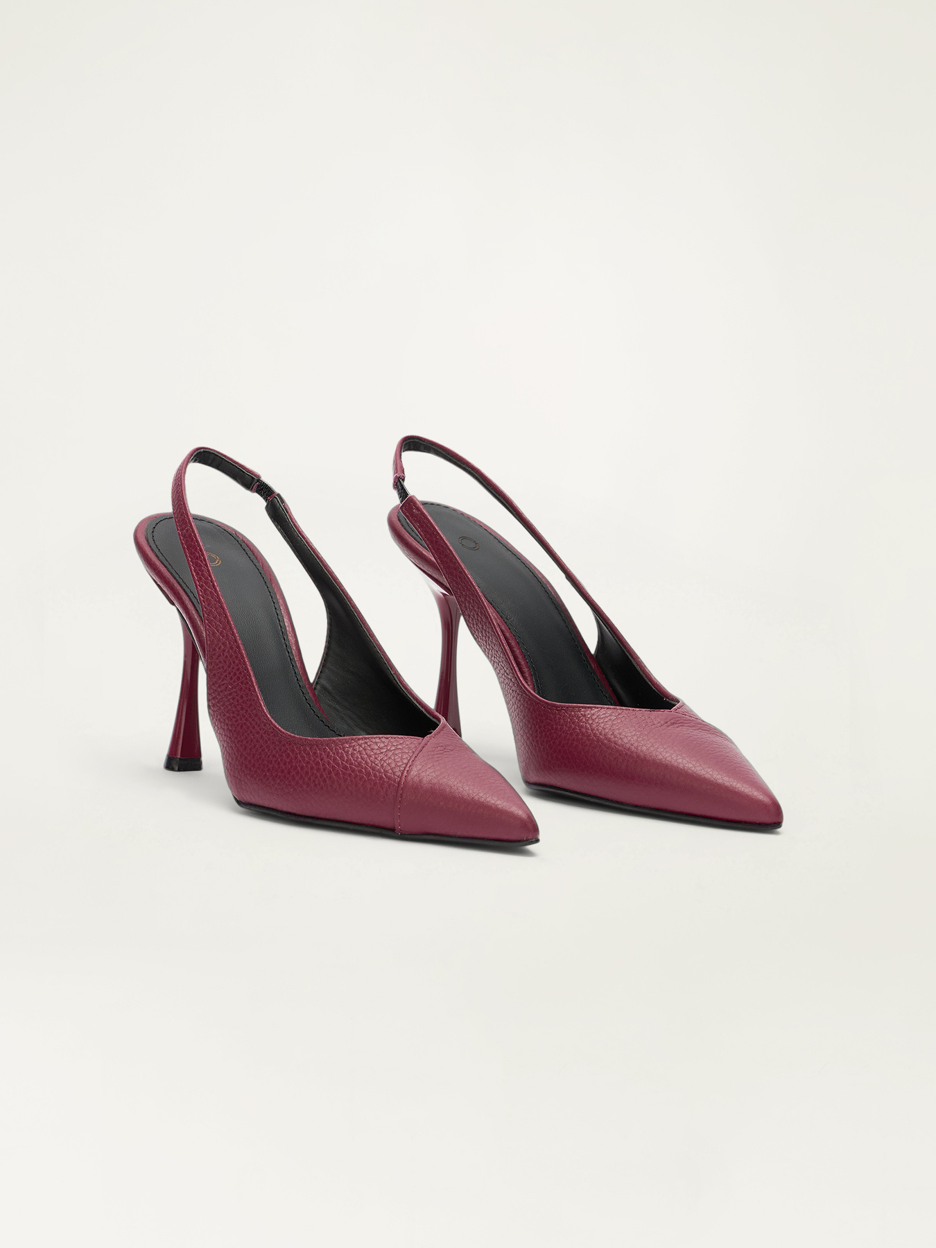 Real leather slingback kitten heels image number 1