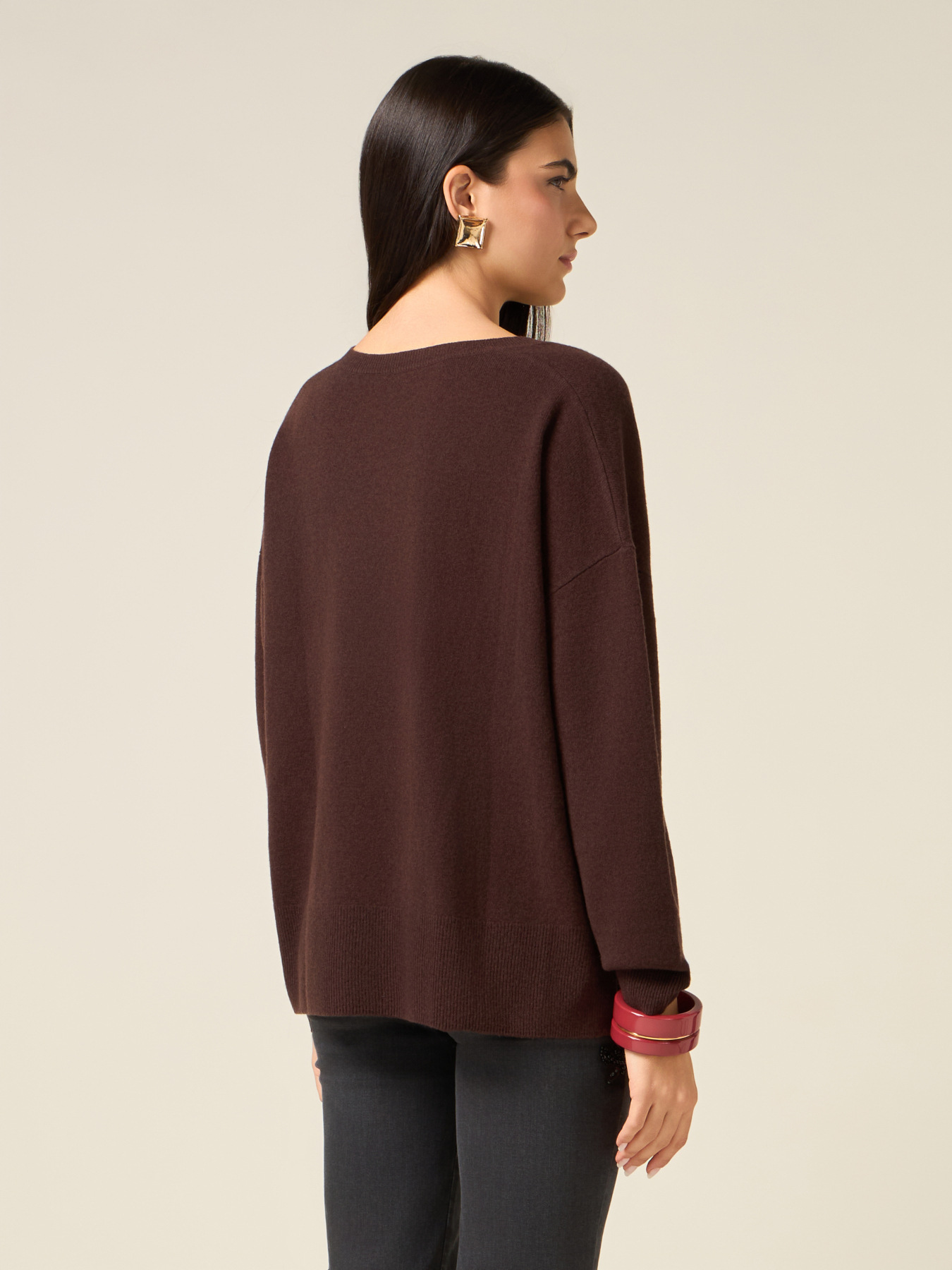 Pure wool sweater with V-neck image number 1