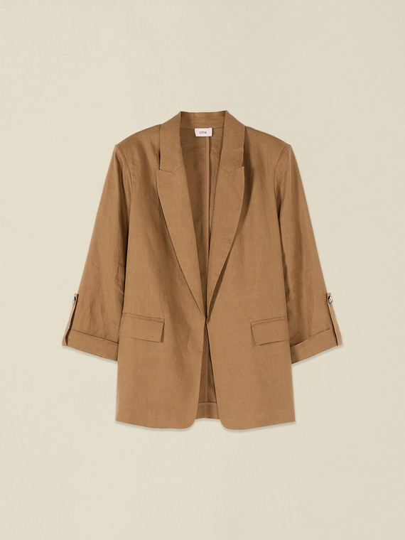 Veste d&eacute;structur&eacute;e en lin