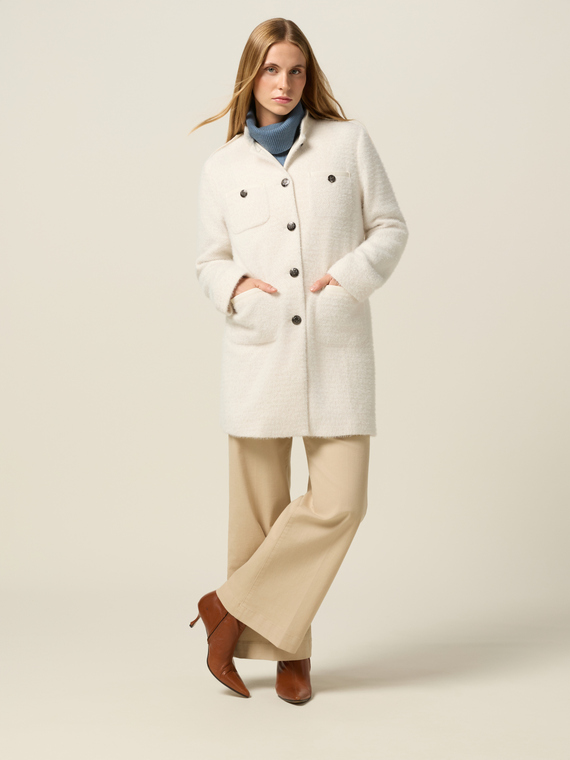 Manteau tricot&eacute; avec poches