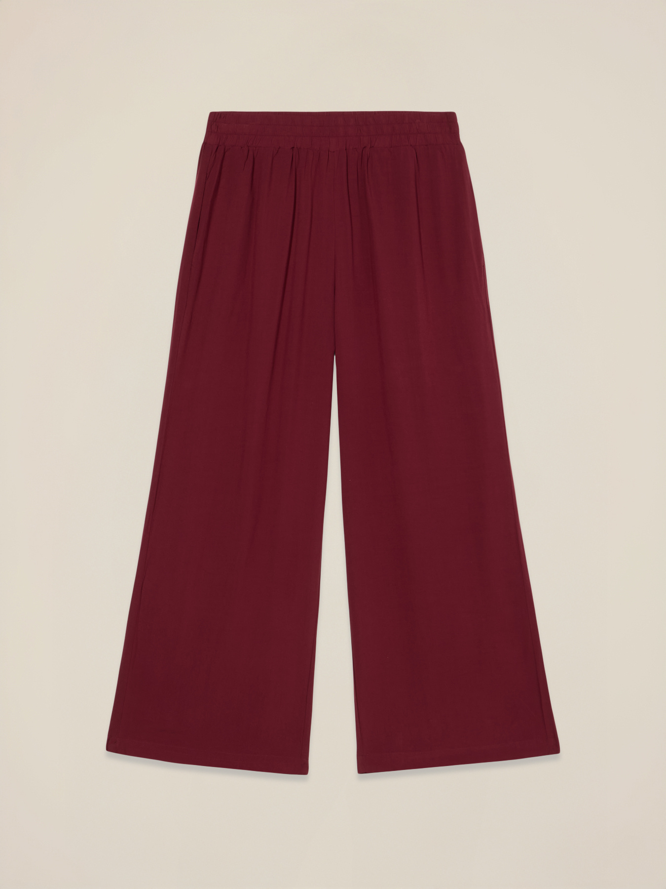 Pantaloni palazzo din v&acirc;scoză image number 4