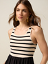 Langes Kleid mit gestreiftem Teil image number 2