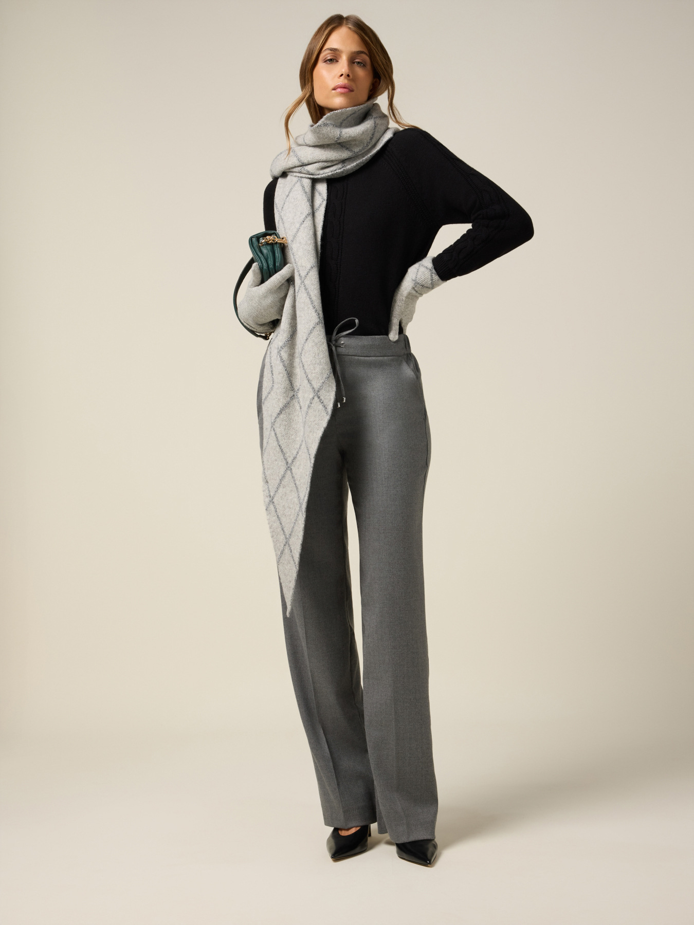 Pantalon en flanelle avec cordon de serrage image number 0