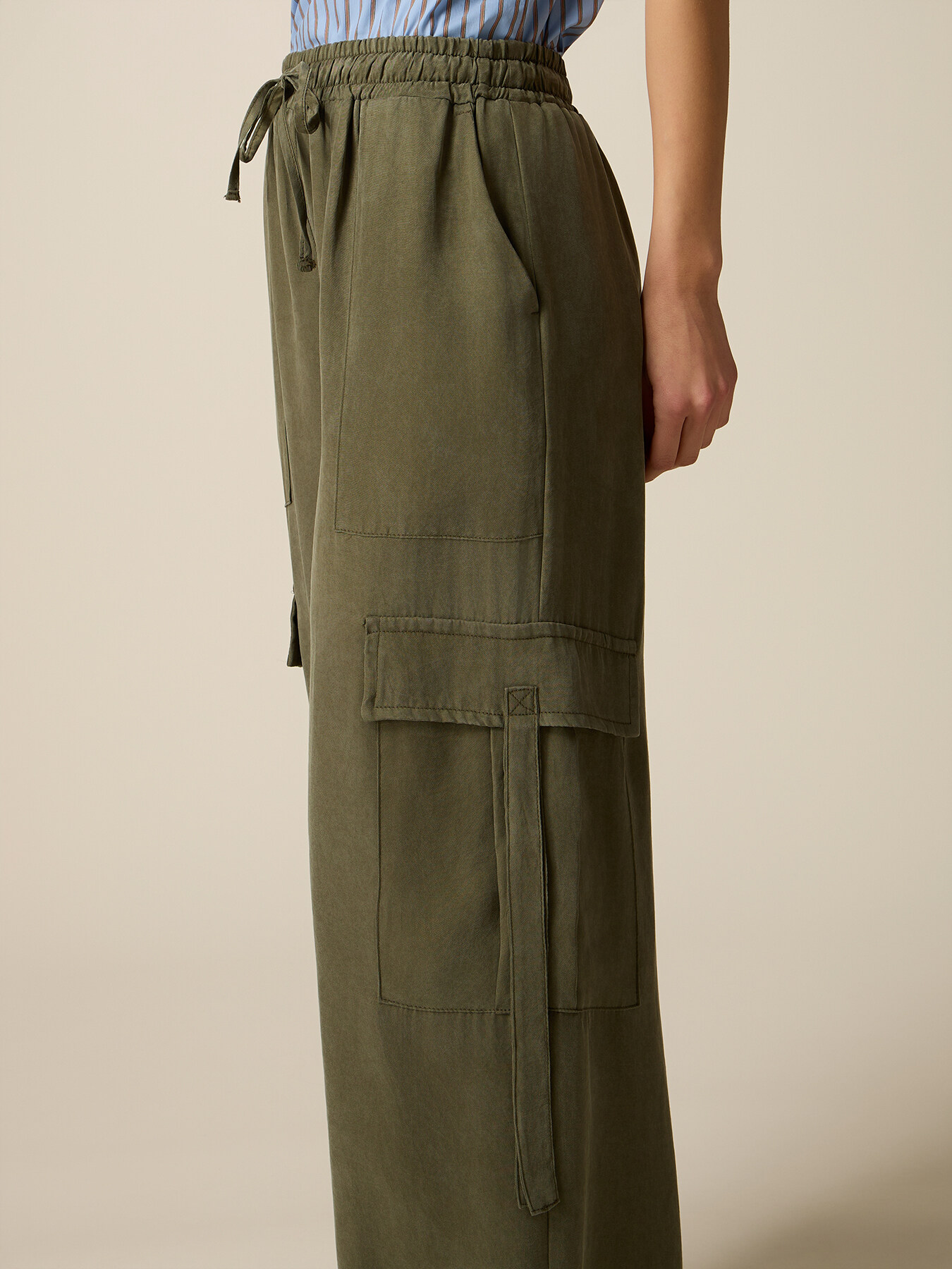 Tencel cargo pants image number 2
