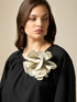 Eco-friendly cotton blouse with brooch image number 2