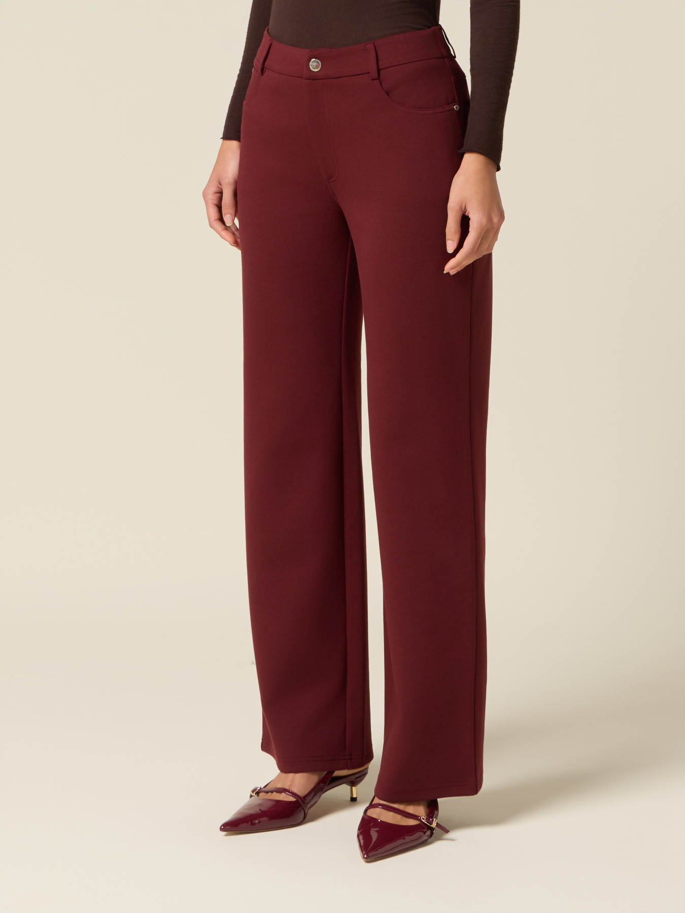 Cotton blend palazzo pants image number 3