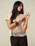 Bluse aus Spitze mit floraler Stickerei image number 0
