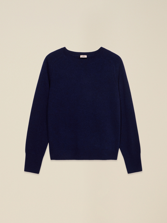 Pure cashmere crew neck sweater