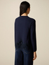 Viscose blend sweater with lace insert image number 1