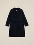 Long wool blend coat with belt image number 4