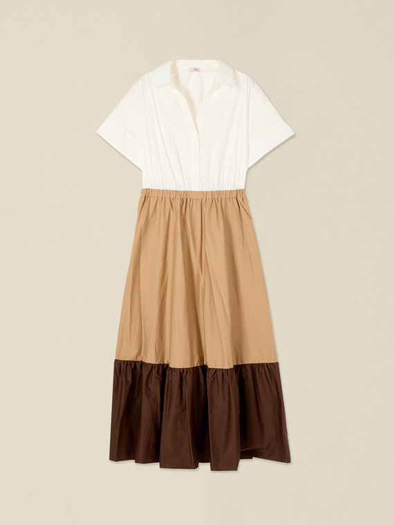 Long color block dress