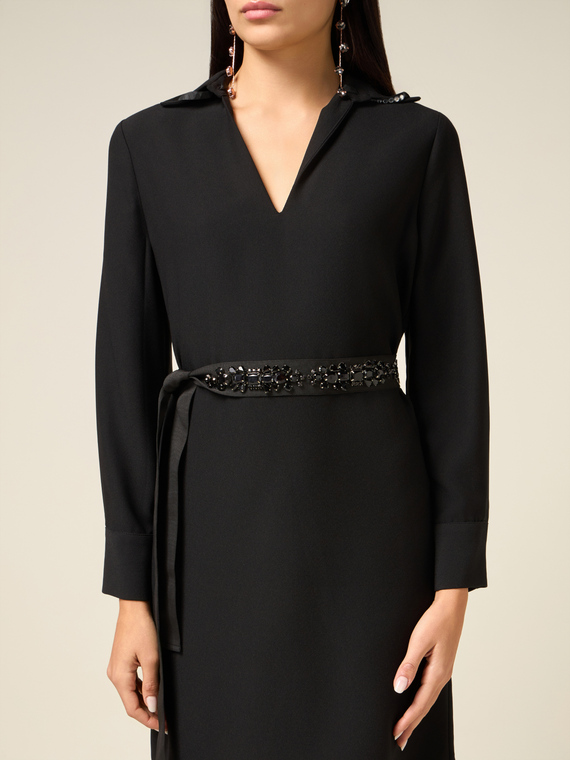 Ceinture en gros-grain avec chatons