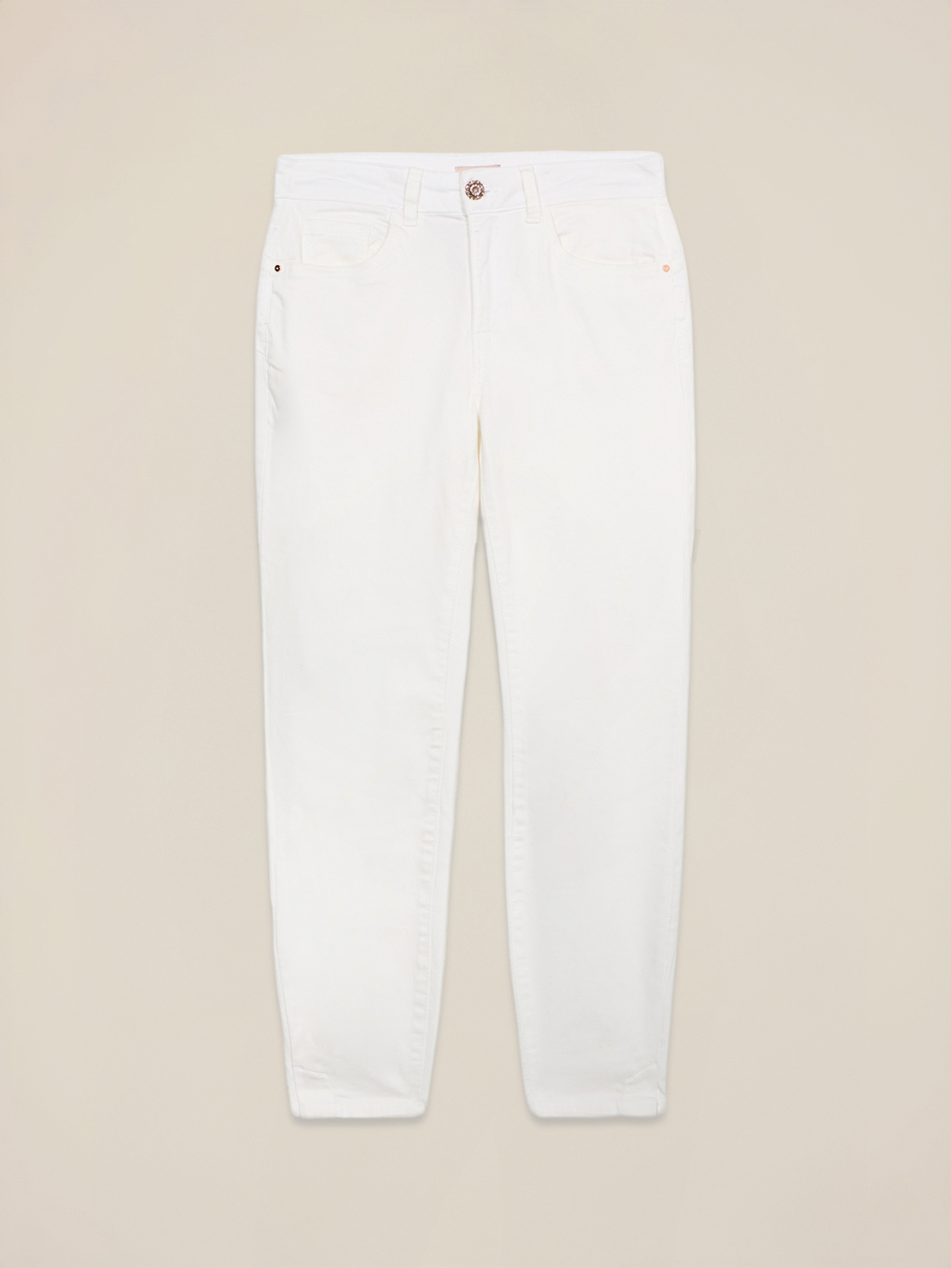 Regular trousers in mixed lyocell fabric image number 4