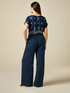 Wide leg linen trousers image number 0