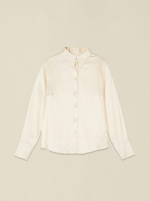 Camicia in raso di viscosa