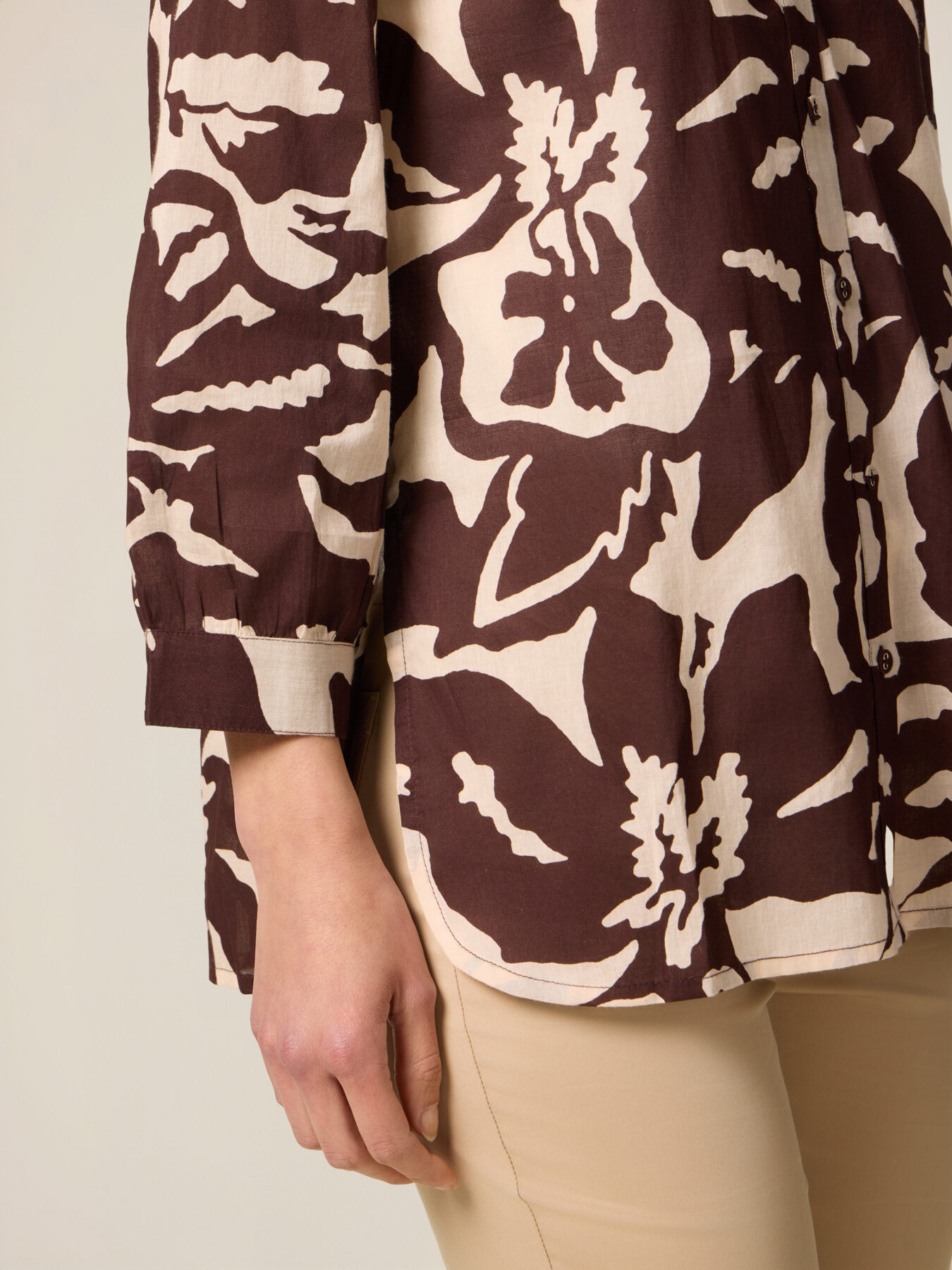 Blusa holgada de algod&oacute;n estampado image number 2