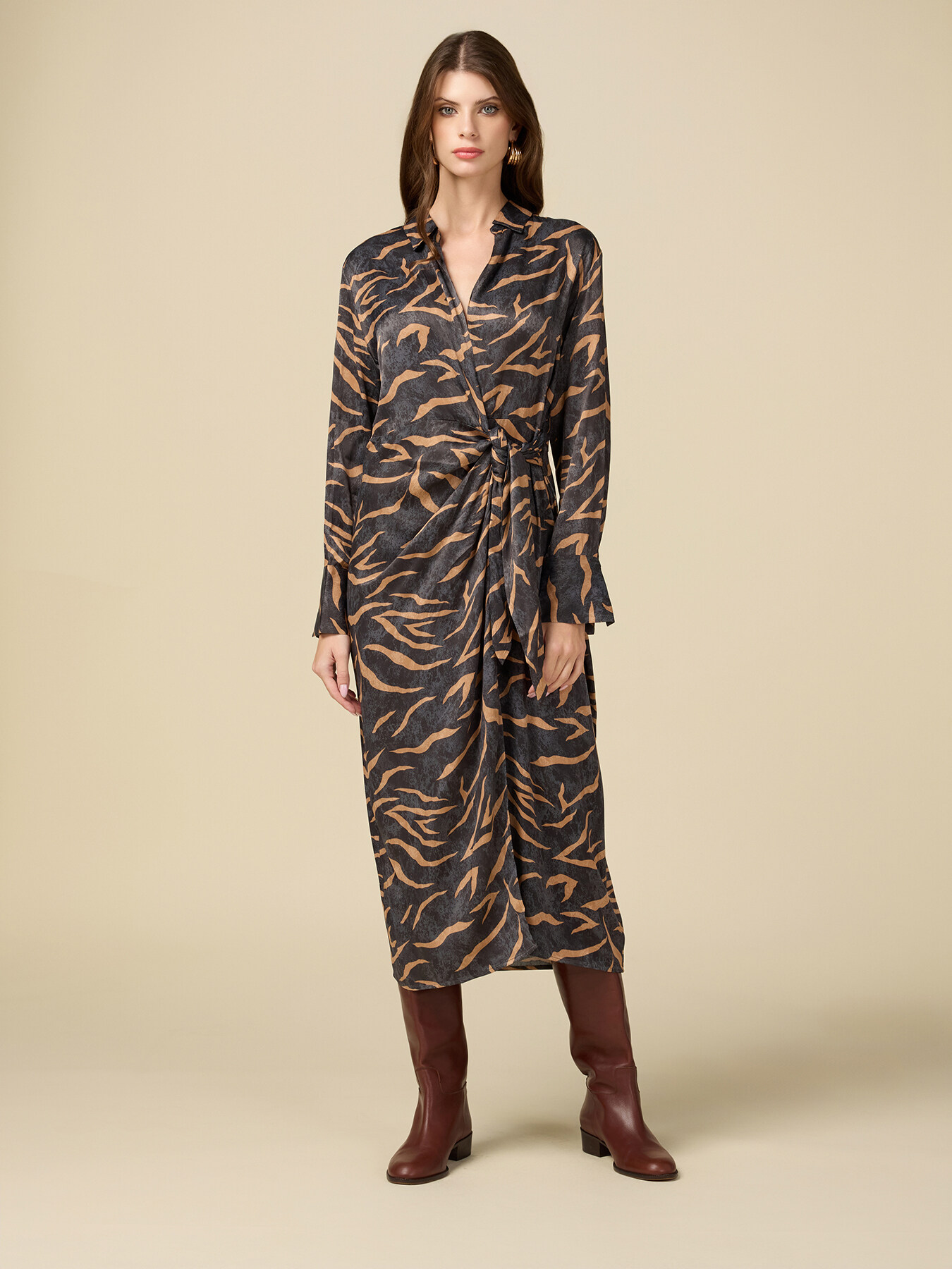 Rochie midi model portofel image number 0