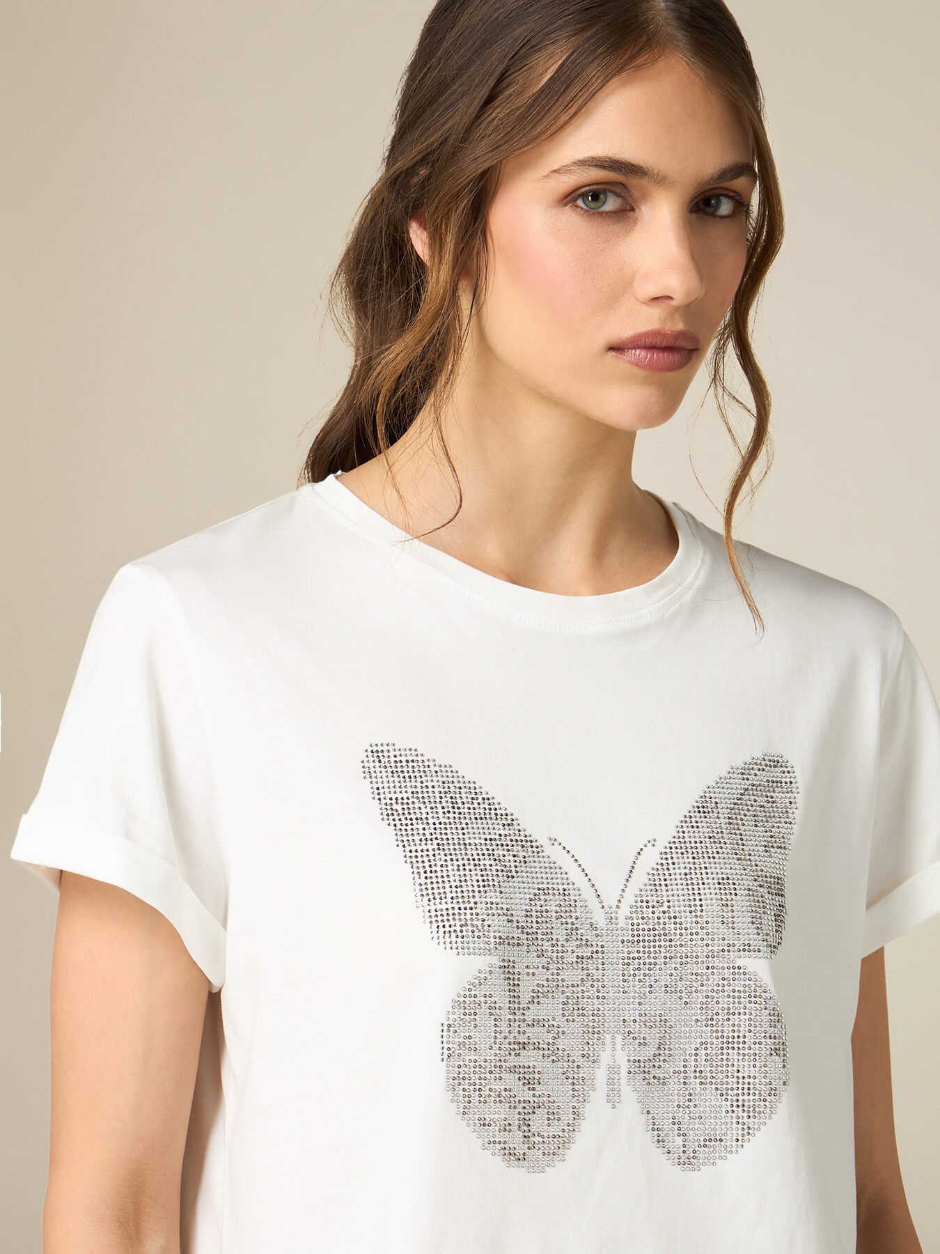 T-shirt with micro crystals image number 2
