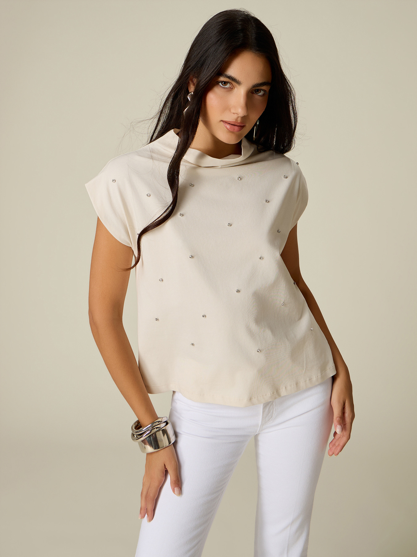 T-shirt with bezels image number 0
