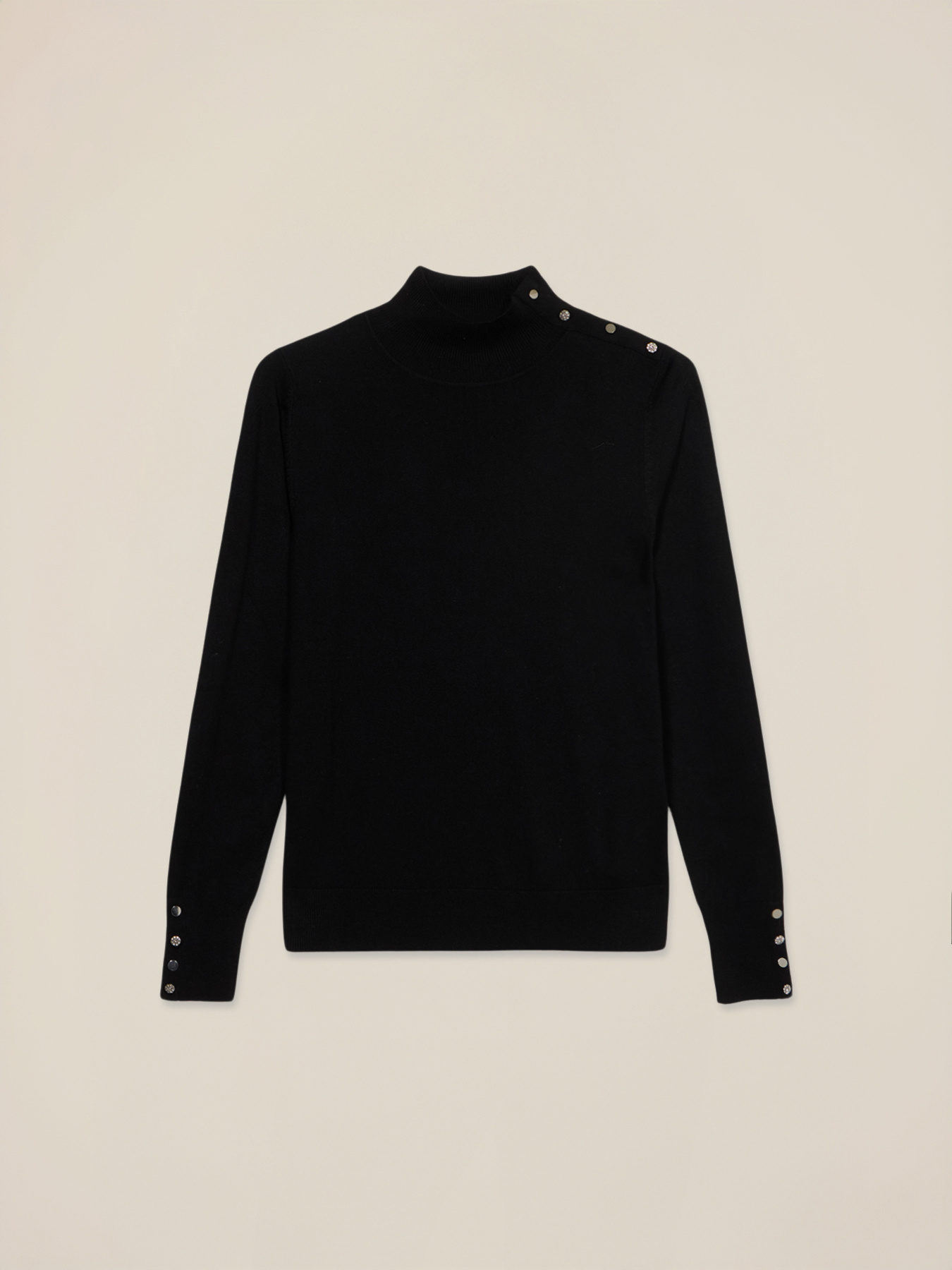 Fitted turtleneck in viscose blend image number 3