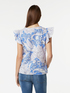 Blouse with foulard pattern image number 1