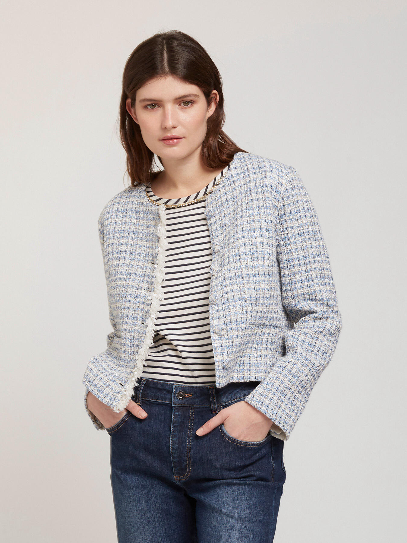 Short tweed jacket image number 1