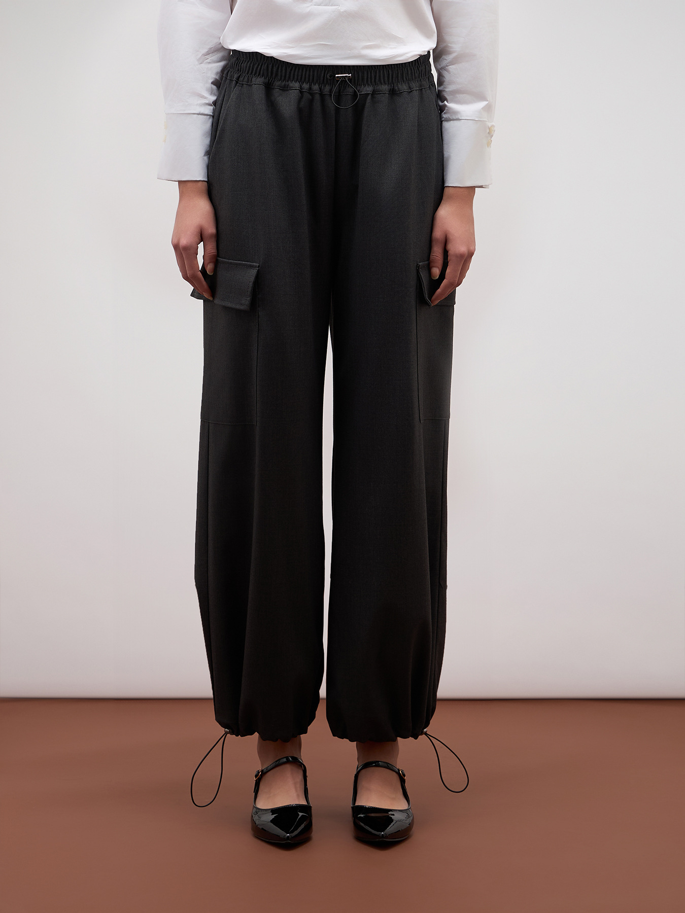 Pantaloni cargo in flanella