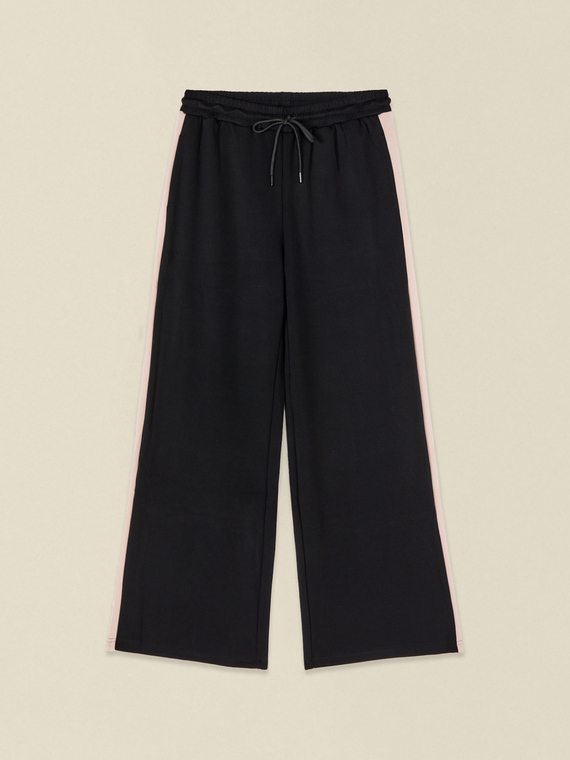 Jersey pants with side bands
