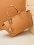Tote bag in vera pelle image number 1