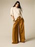Palazzo pants in viscose satin image number 1