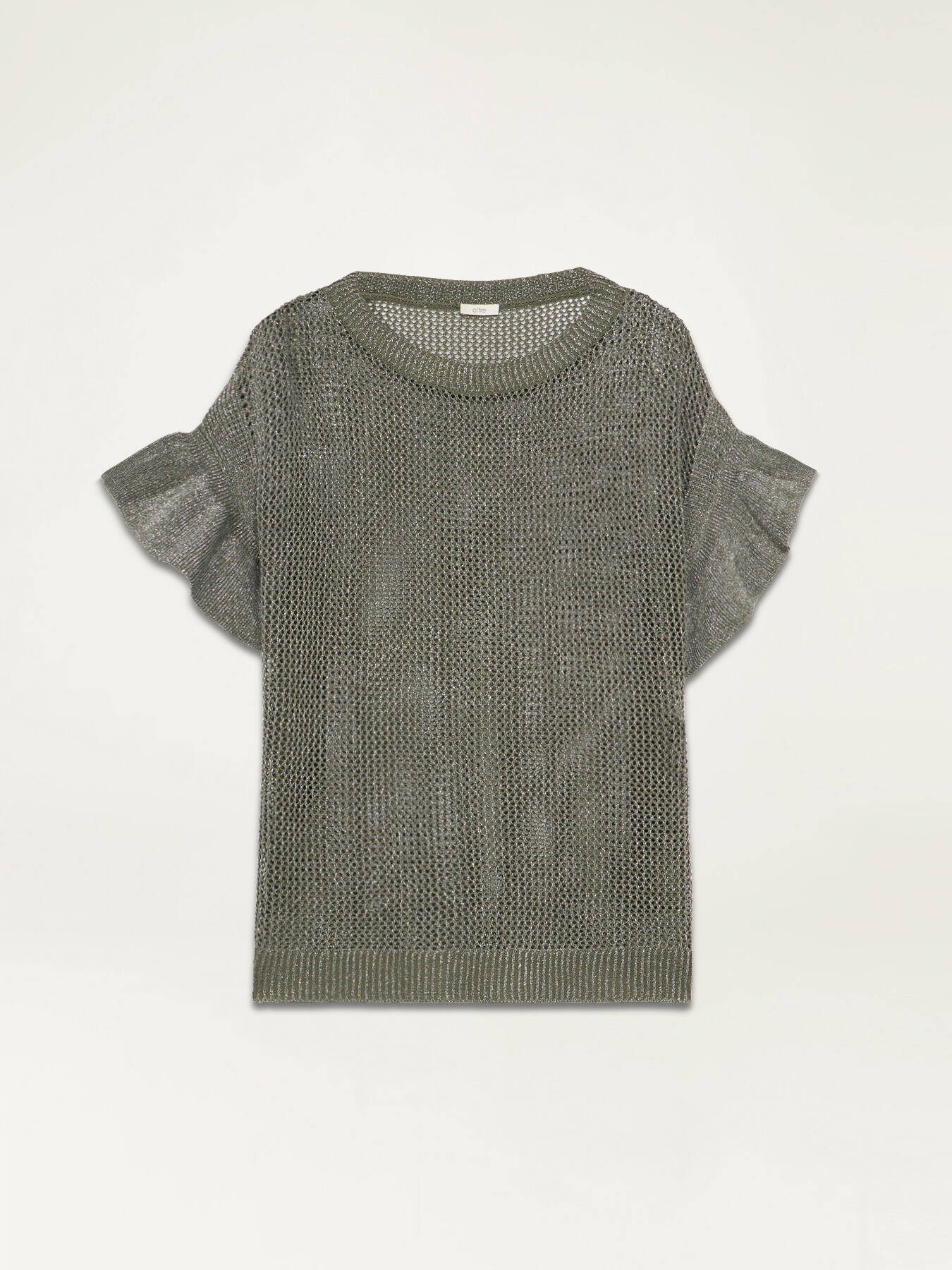 Pull lurex à manches courtes image number 4