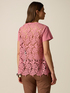 T-shirt with lace back panel image number 1