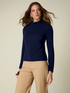 Crew-neck sweater in cashmere blend image number 0