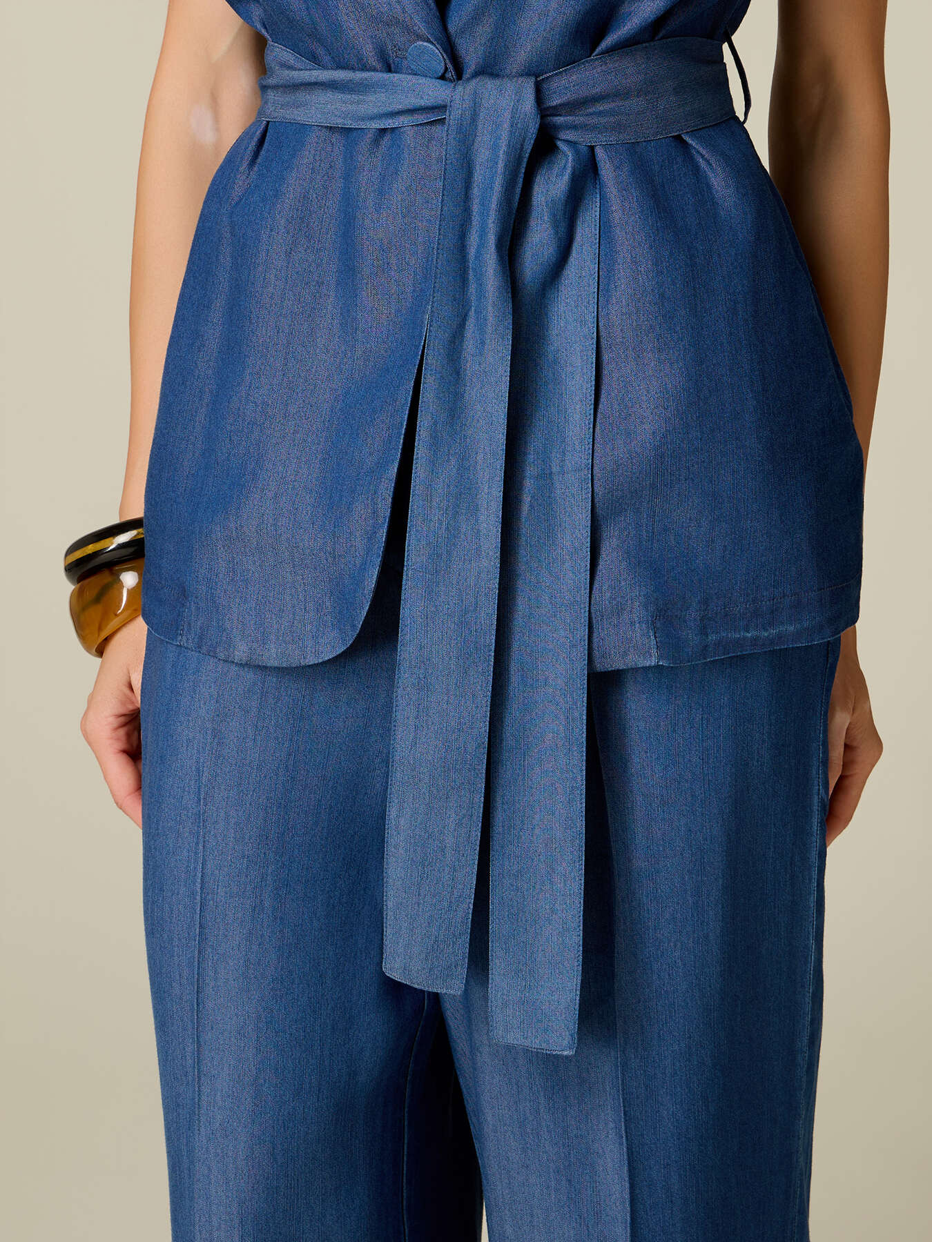 Gilet in tencel effetto denim image number 2