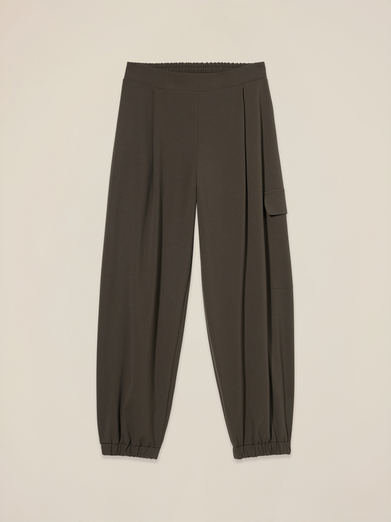 Polyester-viscose cargo pants