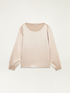 Long-sleeved satin and lurex T-shirt image number 3