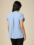 Short-sleeved viscose blouse image number 1