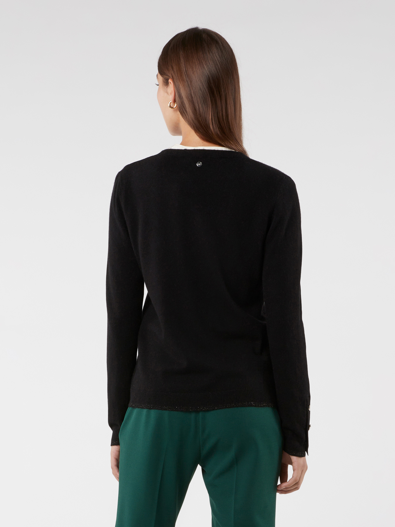 Cashmere blend cardigan with jewel buttons image number 1