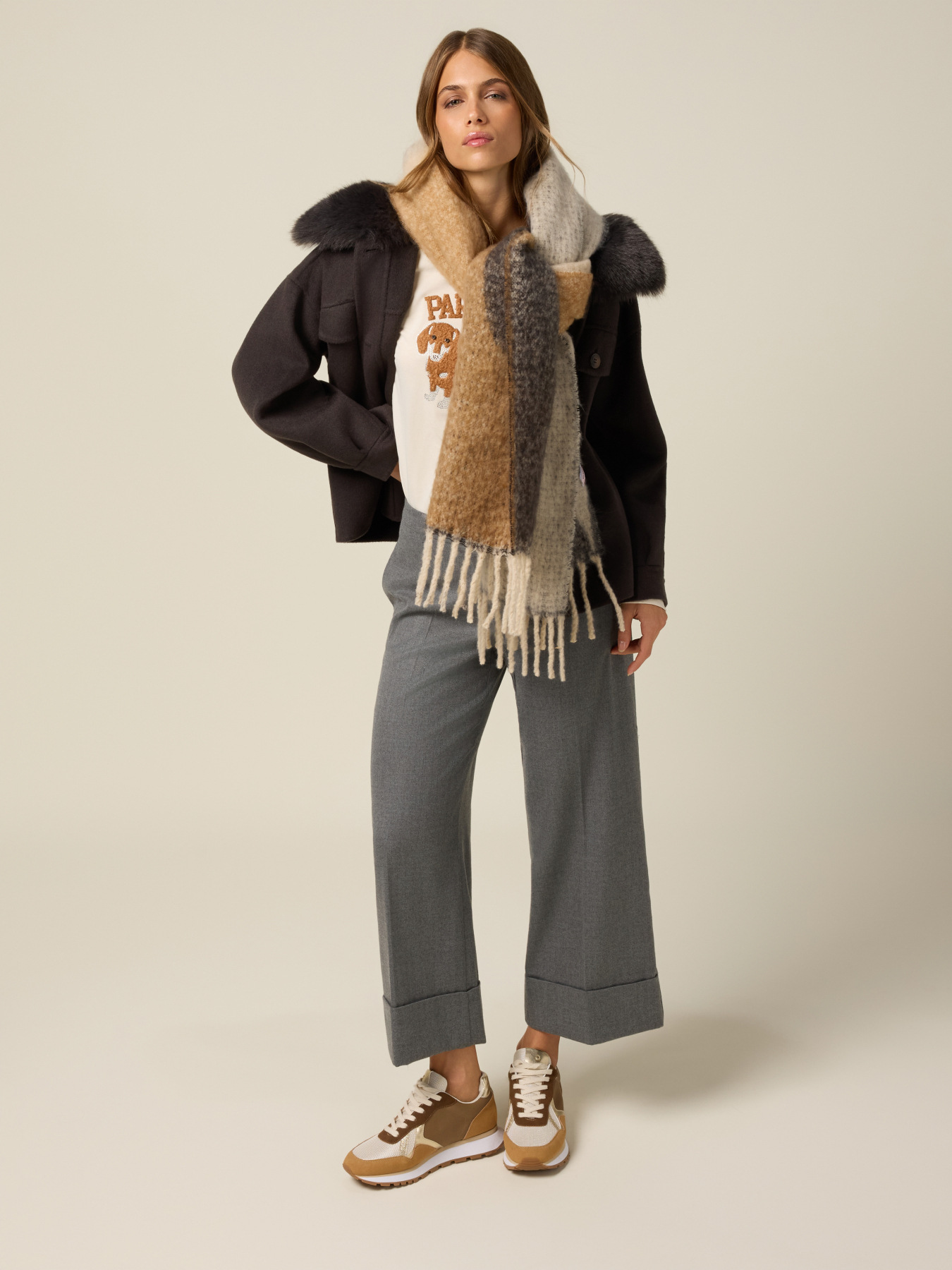 Pantalon court en flanelle image number 0